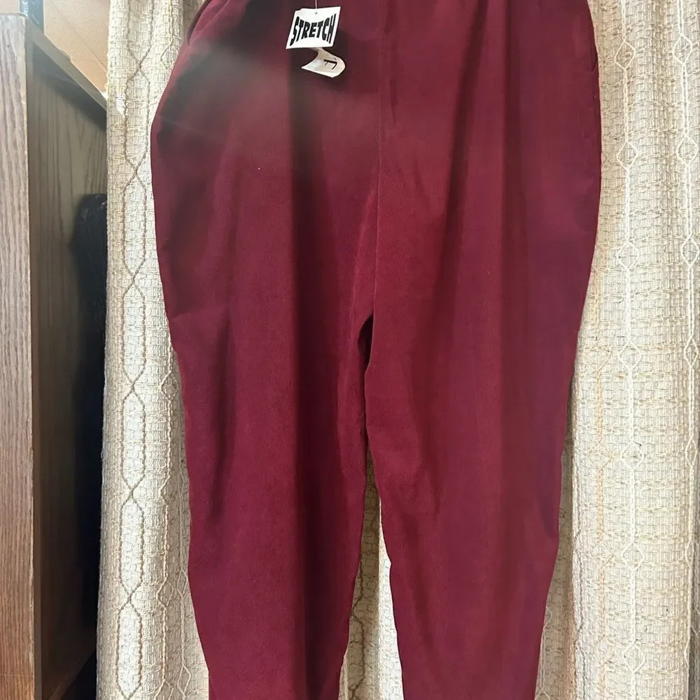 🛍️ GRAFF Ladies 20W wine color pants new - Picture 3 of 3